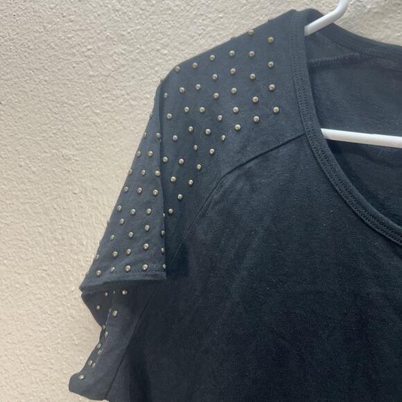 Indian Motorcycle tee shirt Women's SZ L Biker Studded Short Sleeve Scoop Neck - Picture 5 of 6